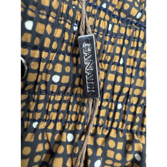 Canali Mens Swim Trunks Size 2XL Shorts Abstract Print Mesh Lined Made In Italy - Picture 8 of 14